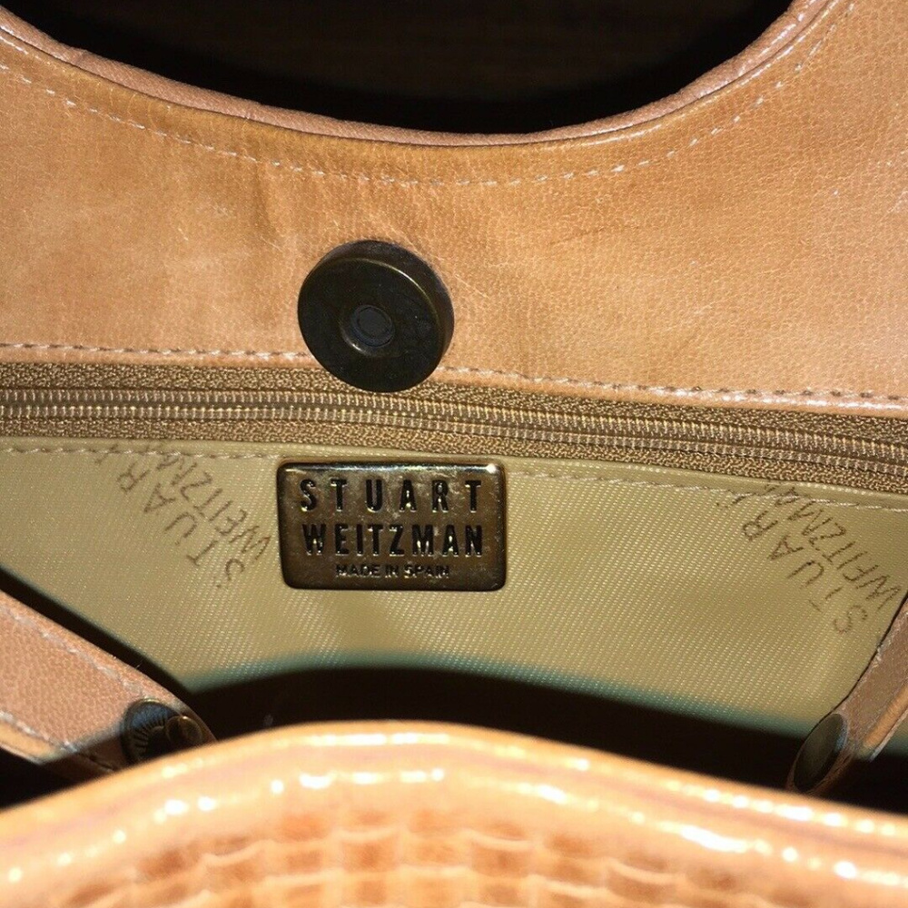Stuart Weitzman Woven Leather Handbag **RARE***  SUMMER! RESORT WARE - Picture 4 of 5